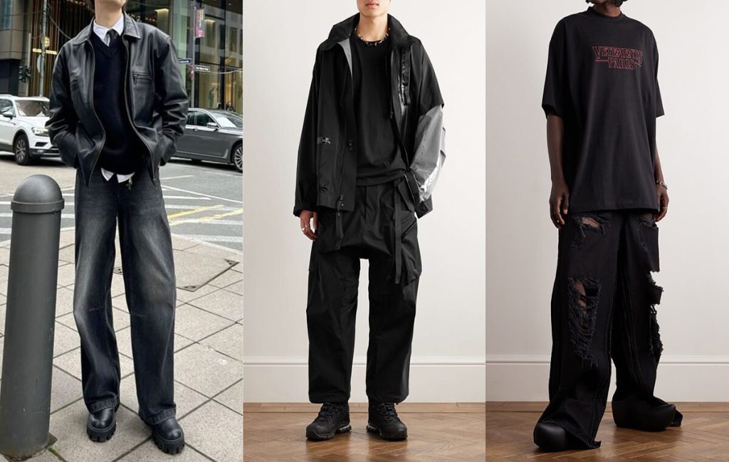 black streetwear outfits for men