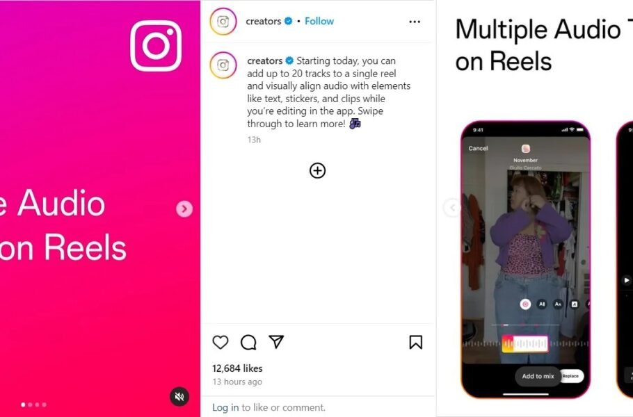 کاربران اینستاگرام اکنون می‌توانند حداکثر 20 آهنگ به ریل‌های خود اضافه کنند