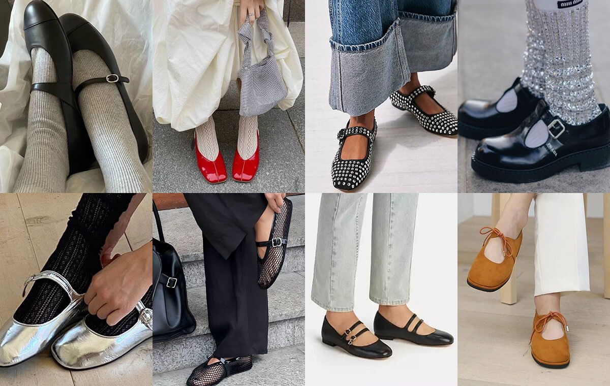 استایل کژوال با کفش‌های مری جین