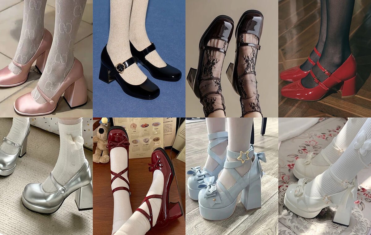 استایل رنگارنگ با کفش‌های مری جین