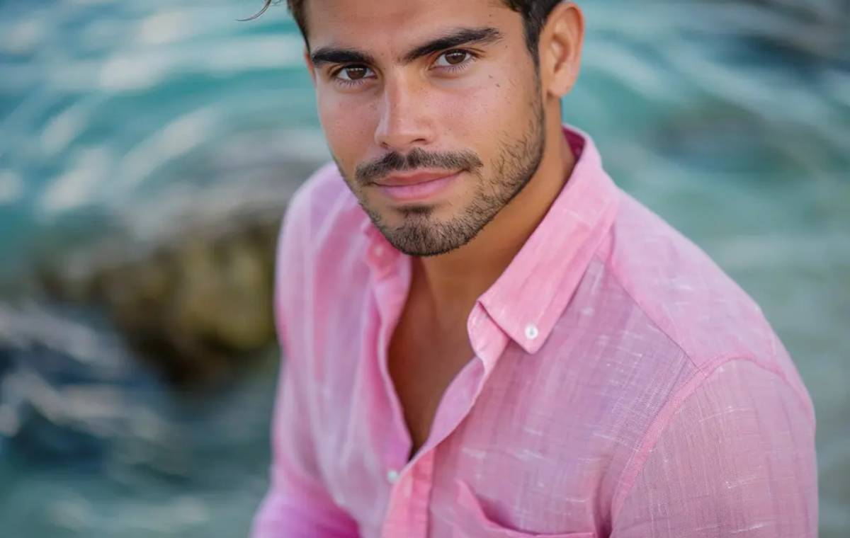 پیراهن صورتی مردانه