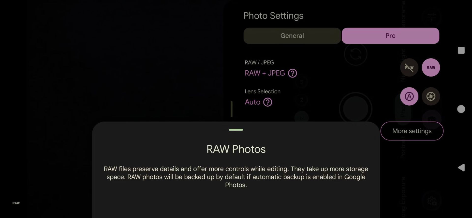 انتخاب فرمت عکس روی گوشی