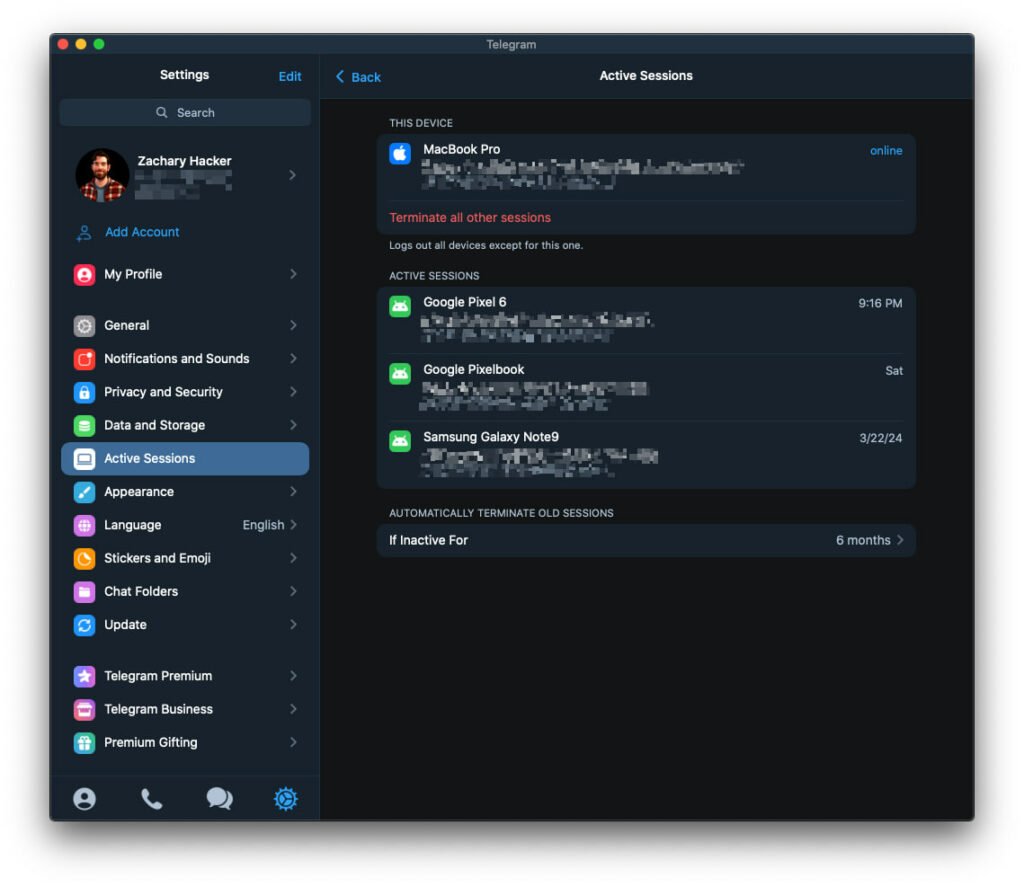 رمز عبور تلگرام - درنا نیوز