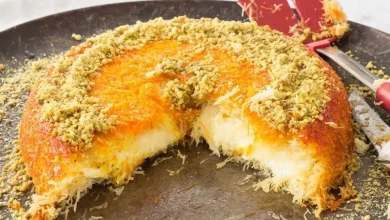 طرز تهیه کنافه پنیری خوشمزه با شیرعسلی