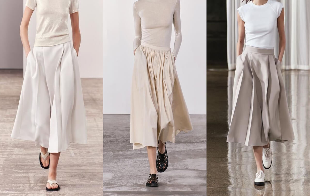 خرید دامن‌های ترند چین‌دار