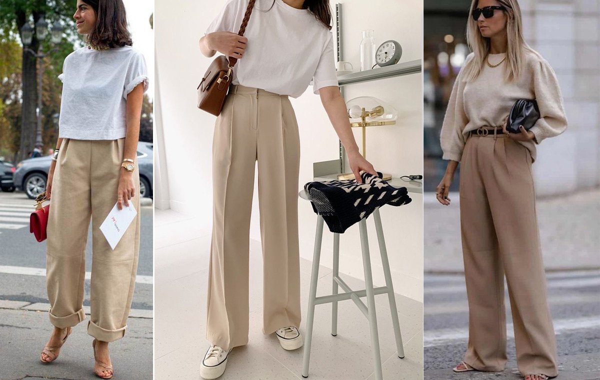 شلوار کژوال با پارچه‌ای