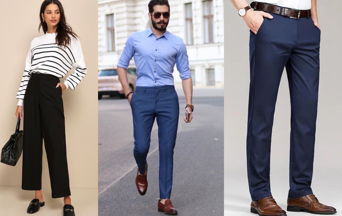 راهنمای استایل با شلوارهای پارچه‌ای برای خانم‌ها و آقایان