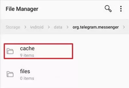 file manager cache