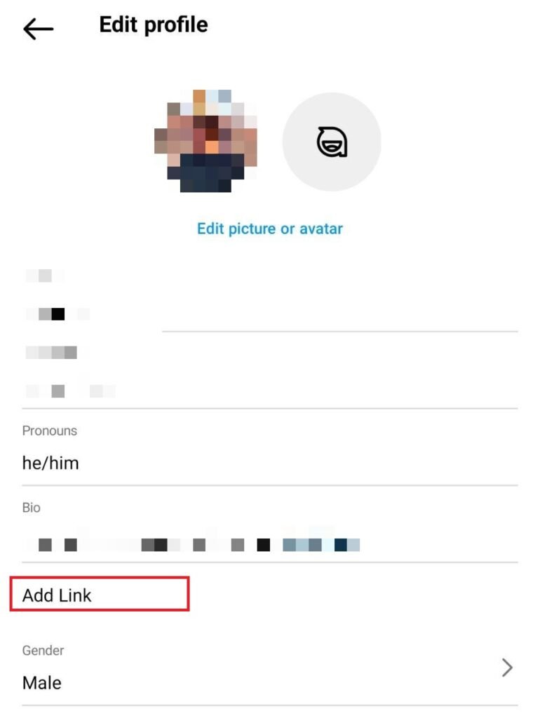 اضافه کردن لینک تلگرام به اینستاگرام