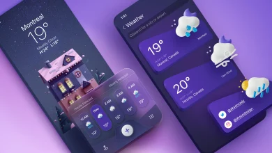 new design of the user interface