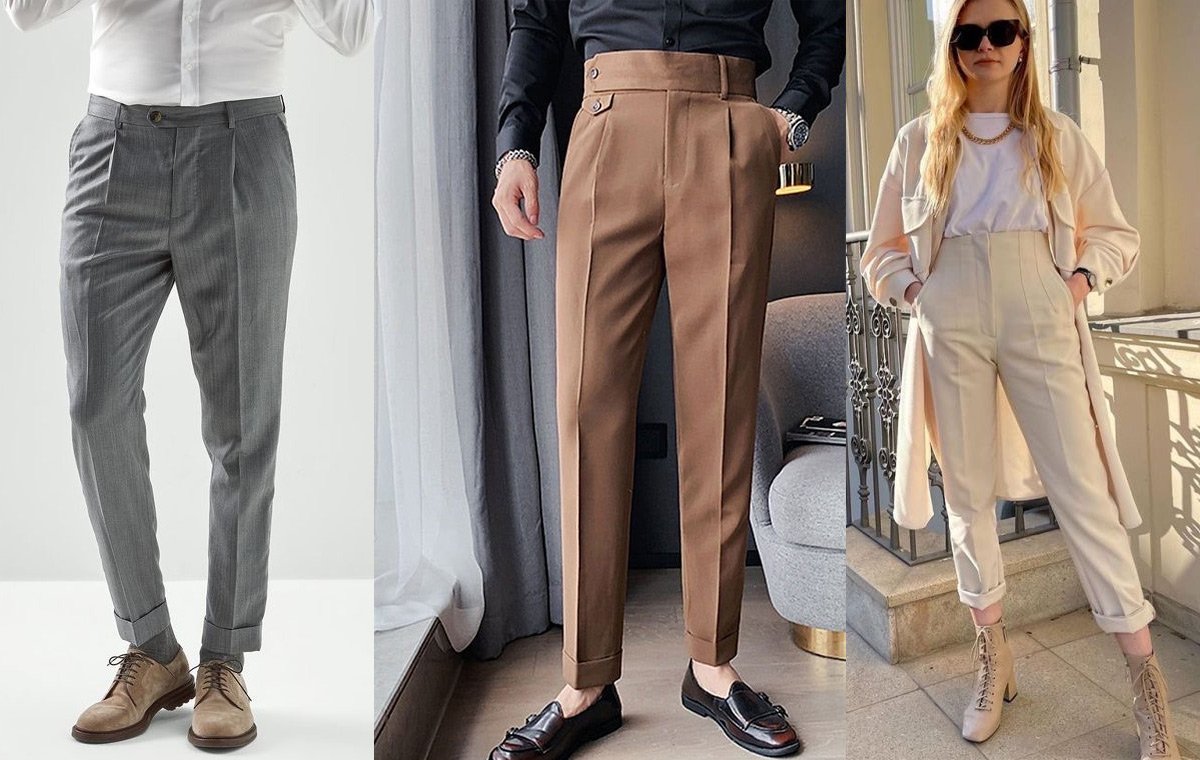 شلوار پارچه‌ای پاکتی