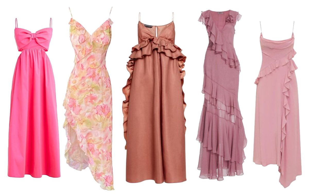 پیراهن میدی چین دار