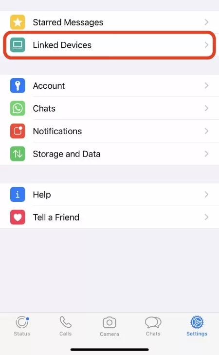 whatsapp iphone linked devices