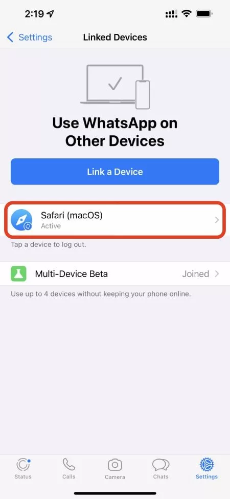 whatsapp iphone linked devices1