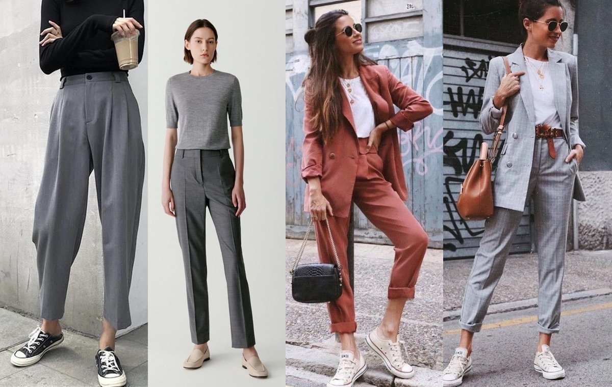 استایل کژوال با شلوار پارچه‌ای