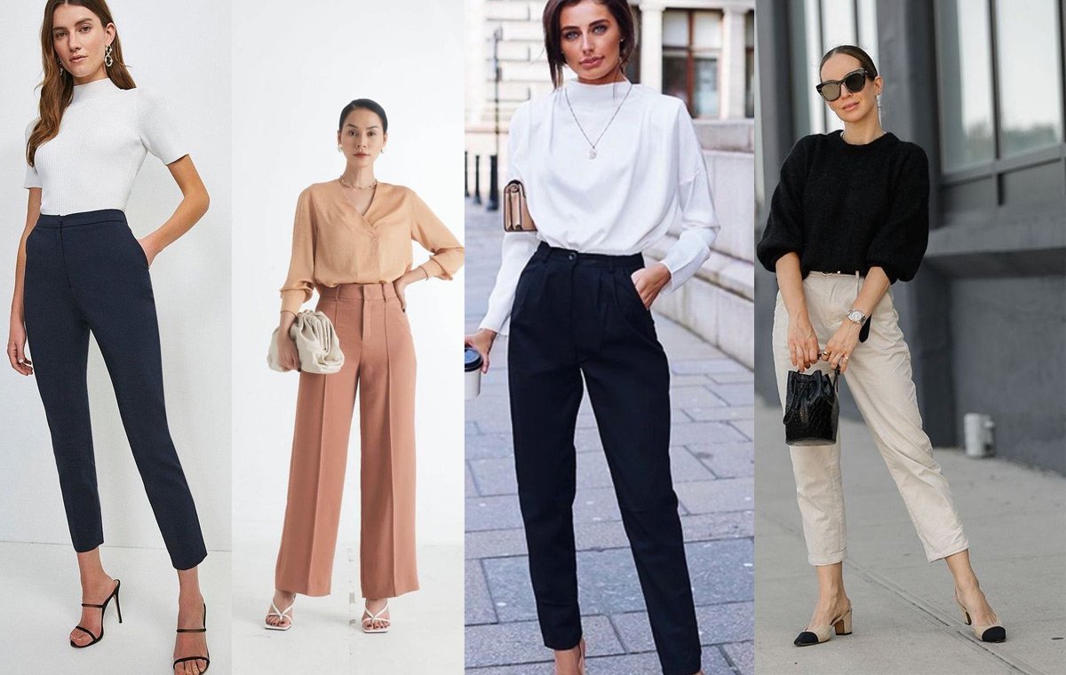 استایل رسمی با شلوار پارچه‌ای