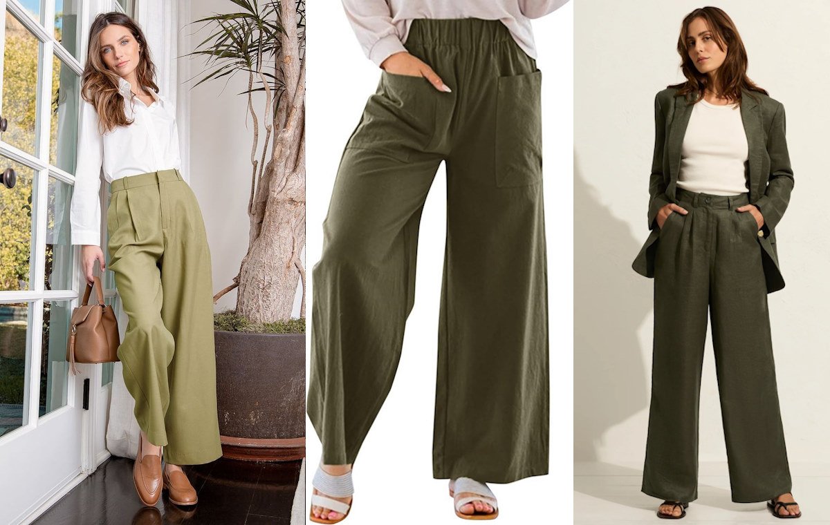 شلوار زنانه زیتونی