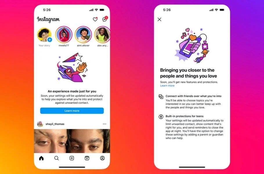 تغییر بزرگ اینستاگرام؛ تنظیمات اکانت کاربران زیر 18 سال تغییر می‌کند
