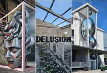 نقاشی‌های دیواری سه‌بعدی که شبیه به توهم بینایی هستند