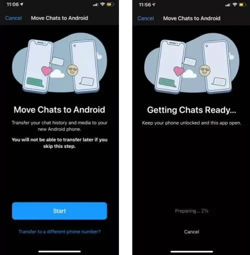 Whatsapp transfer iphone to andorid2