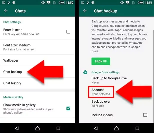 Whatsapp transfer