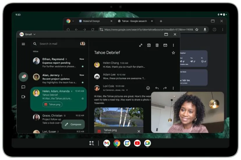 گوگل روی قابلیت مدیریت پنجره‌های مشابه دسکتاپ برای تبلت‌های اندروید کار می‌کند