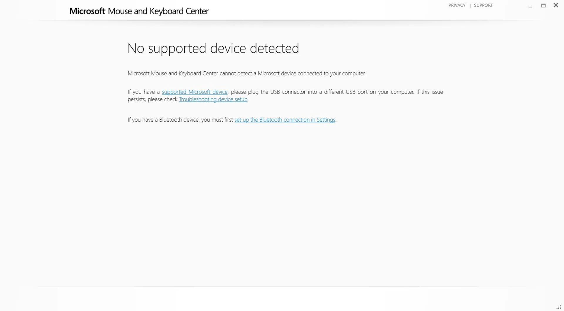تصویری از برنامه microsoft mouse and keyboard center