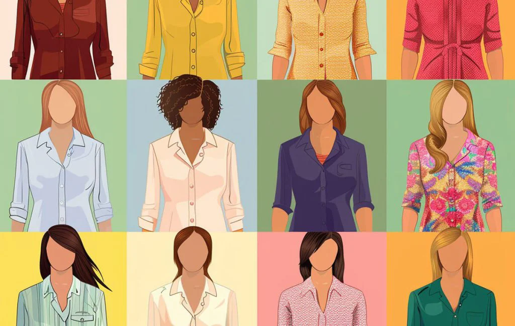 Different models of blouses and how to style them in different seasons.2