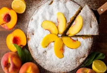 طرز تهیه کیک هلو اسفنجی در فر