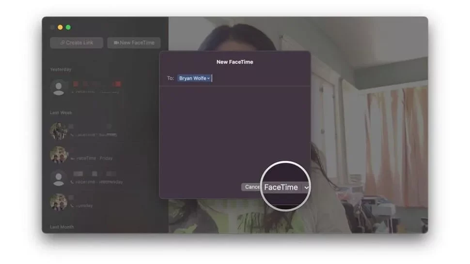 تماس با فیس تایم در مک