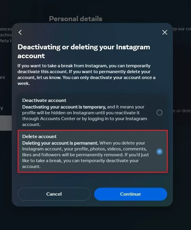 راهنمای حذف دائمی حساب فیسبوک 3