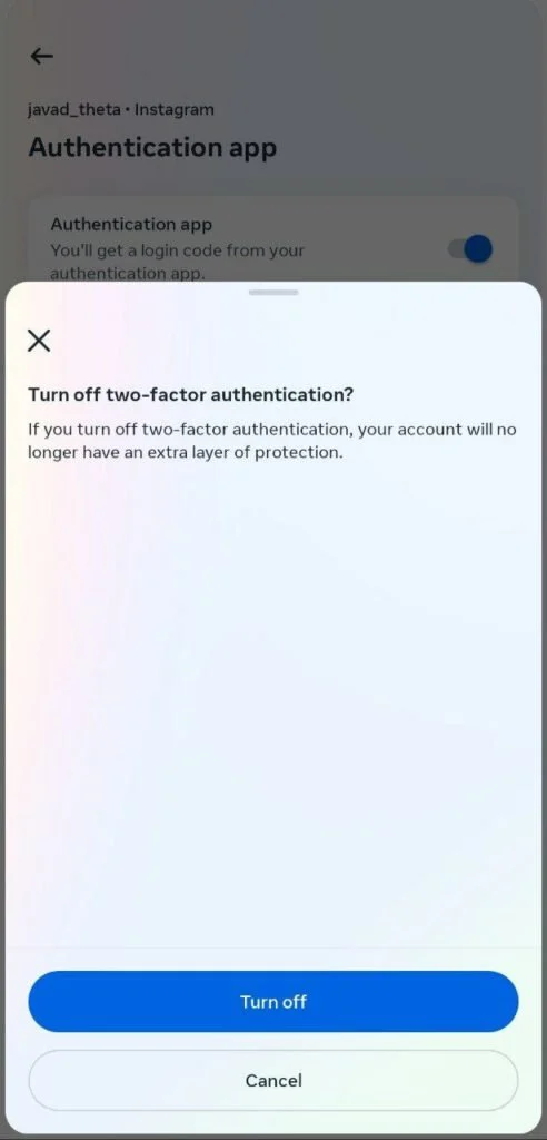 حدف تایید دو مرحله ای 