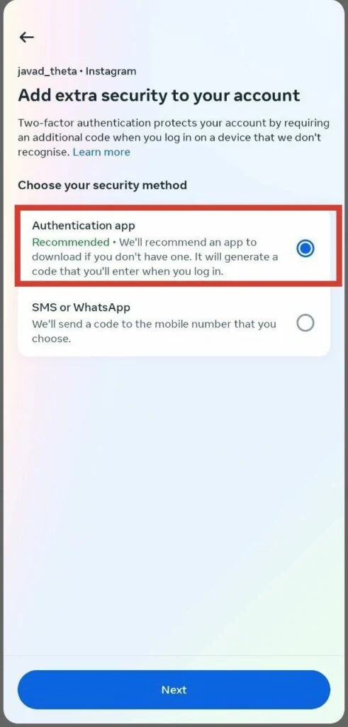 فعال کردن تایید دور مرحله ای اینستاگرام
