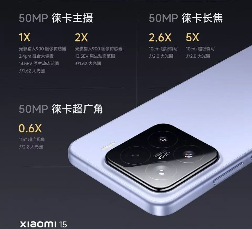 دوربین شیائومی 15