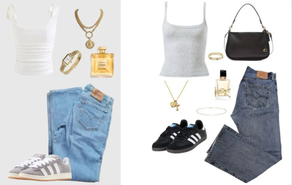 white tank top minimal style