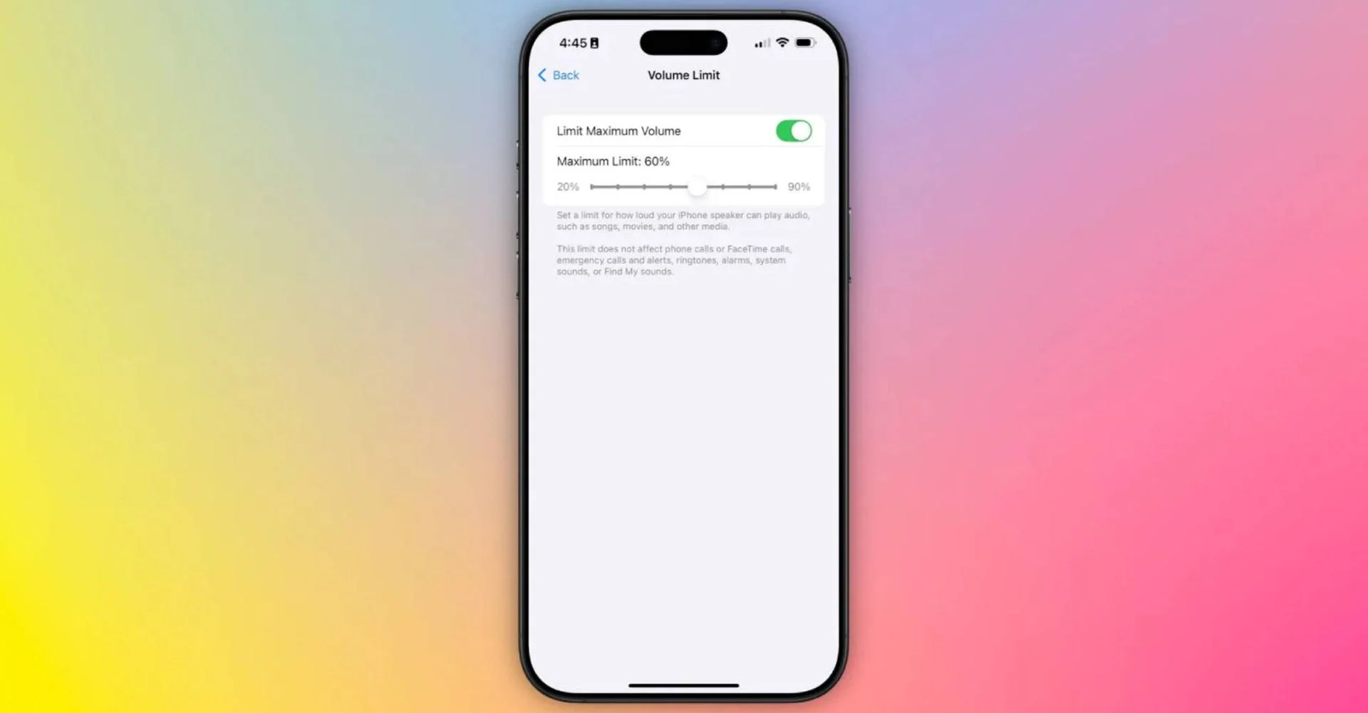تنظیمات صدا در ios 18.2
