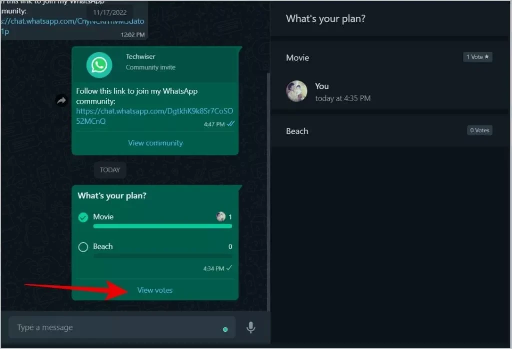 ساخت نظرسنجی واتساپ