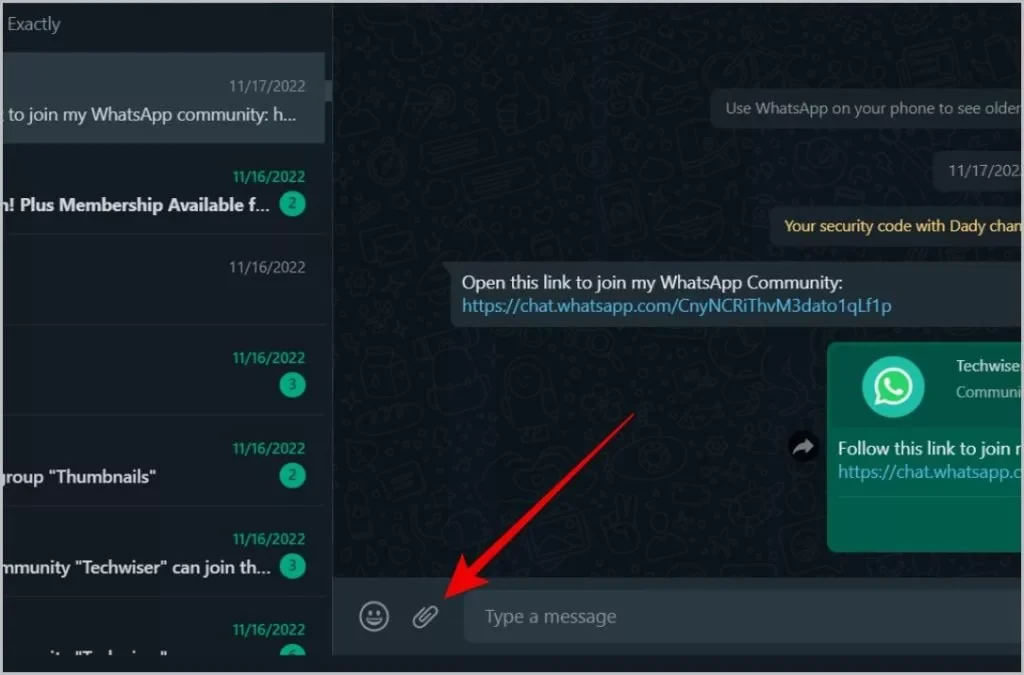 ساخت نظرسنجی واتساپ روی کامپیوتر
