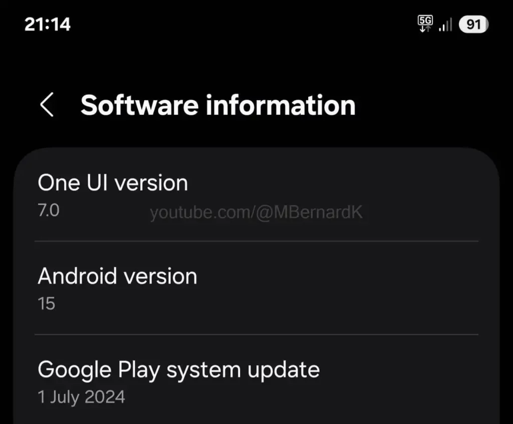 Samsung Galaxy S25 Ultra Exclusive Leak OneUI 7 software info