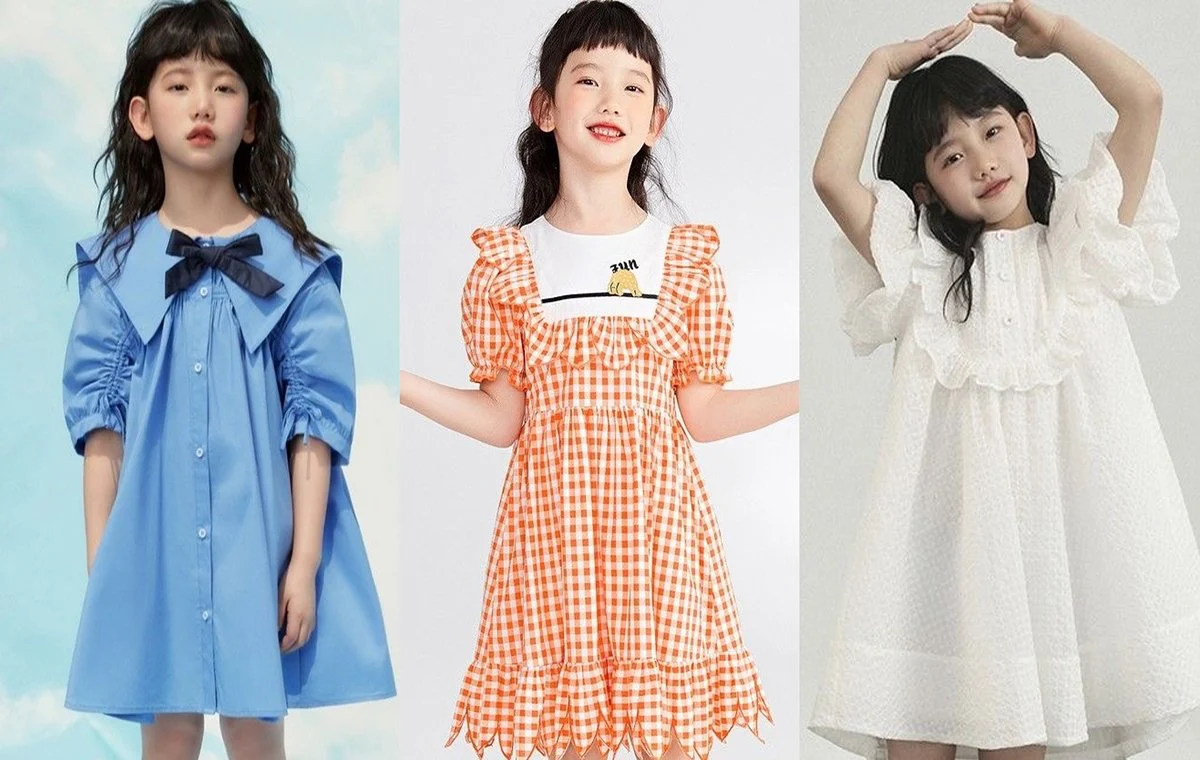 مدل لباس عید دخترانه با پیراهن‌های پرنسسی