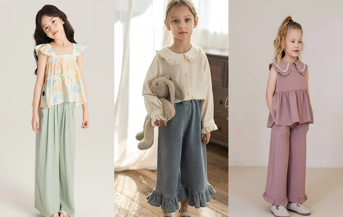 مدل لباس عید دخترانه با شلوار