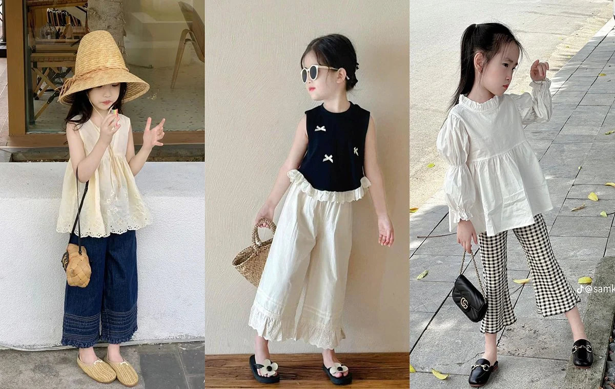 ست عید دخترانه با شلوار