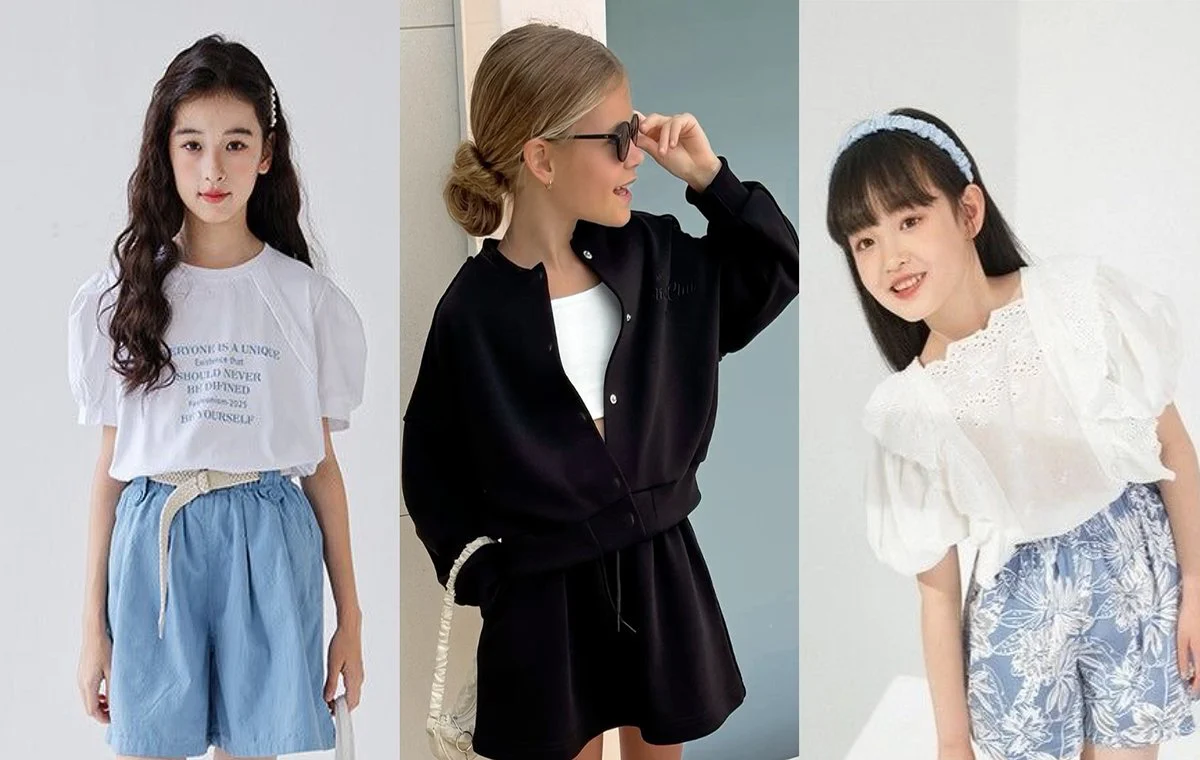 مدل لباس عید دخترانه با شلوارک