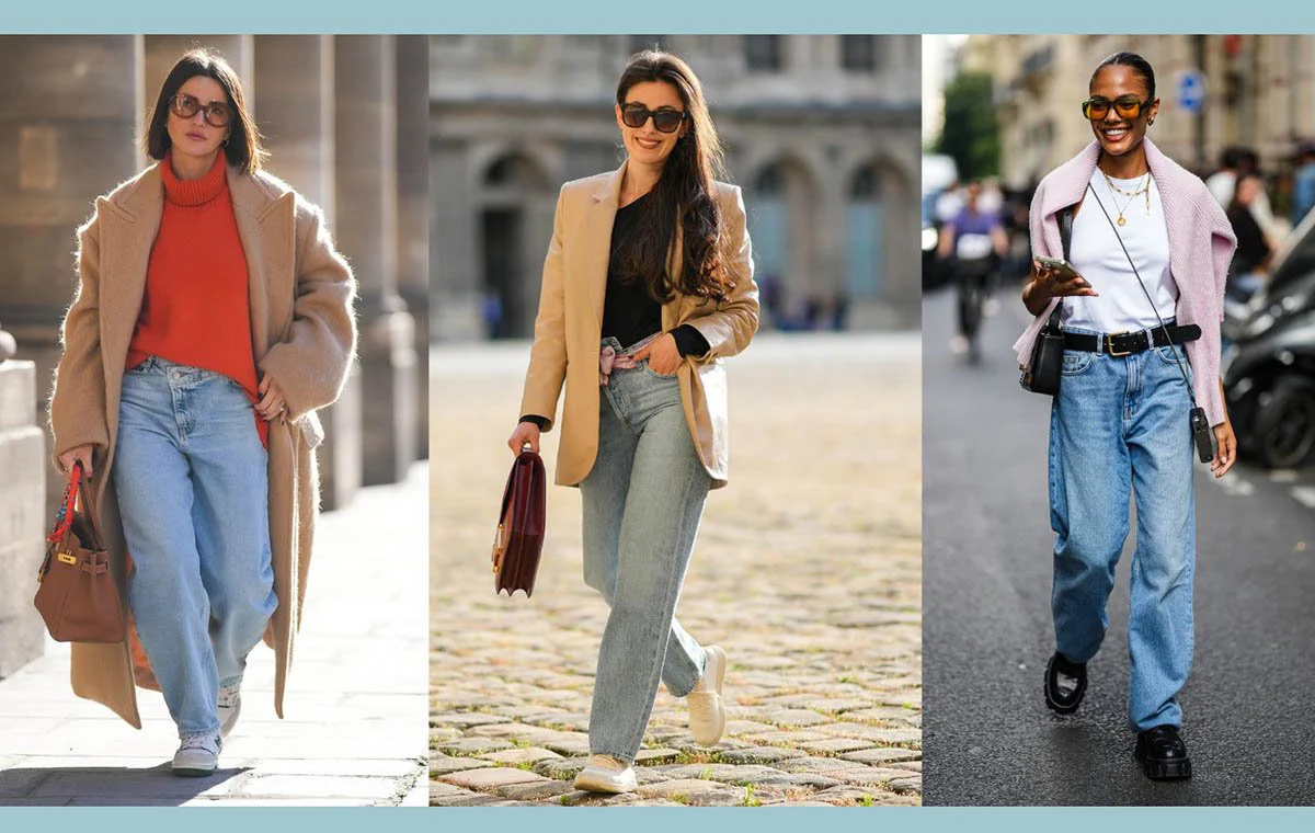 استایل پاییزی با شلوار مام فیت