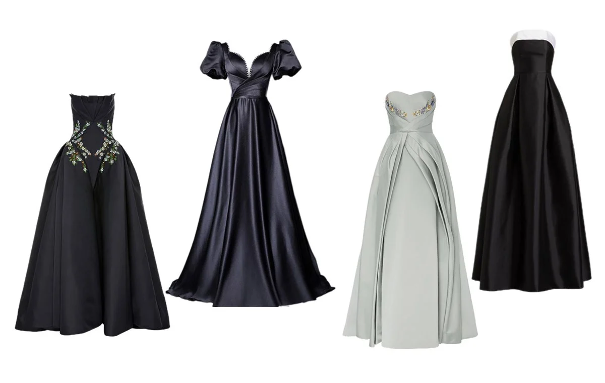 مدل لباس ساتن چین‌دار