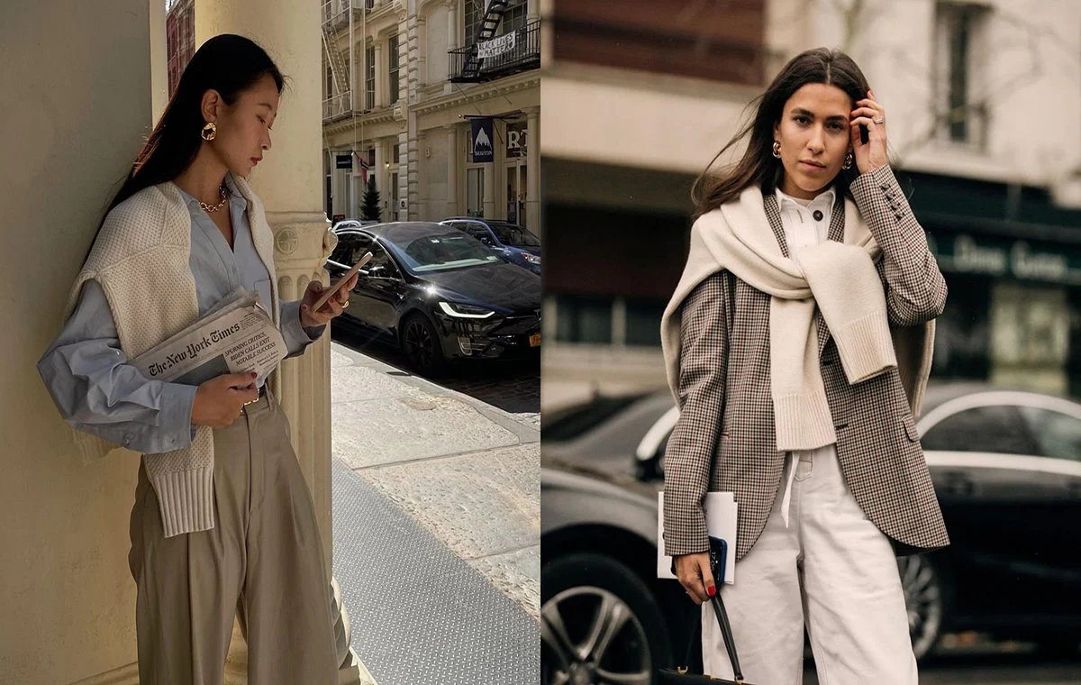 sweater over the shoulders