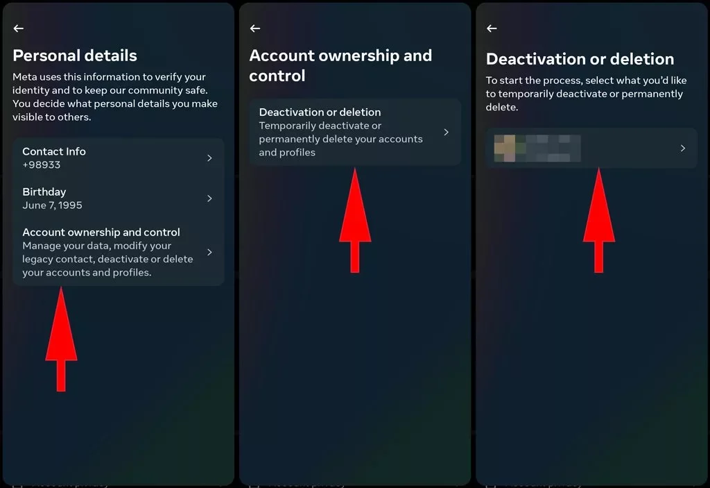 دی اکتیو کردن موقت اکانت اینستاگرام 