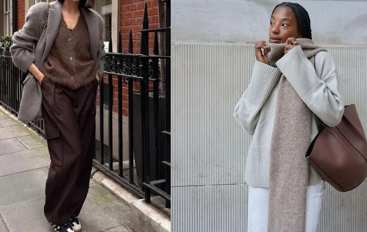 ست خاکستری روشن و قهوه‌ای