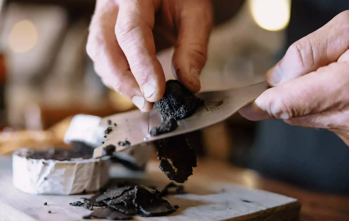 رنده کردن دنبلان کوهی سیاه در غذا