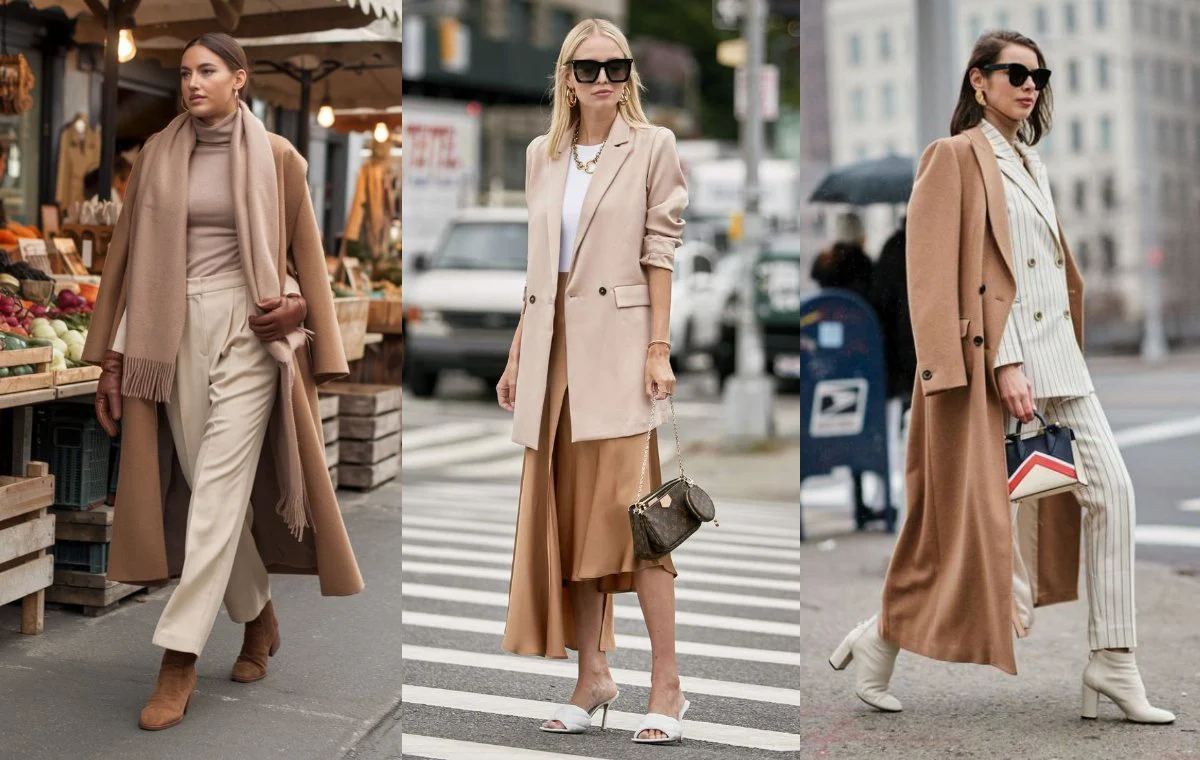 ست کردن رنگ شتری با کرم